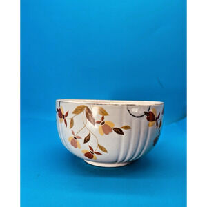 Vintage Hall Autumn Leaf Mixing Bowl 6” Jewel Tea Kitchenware Orange Floral USA